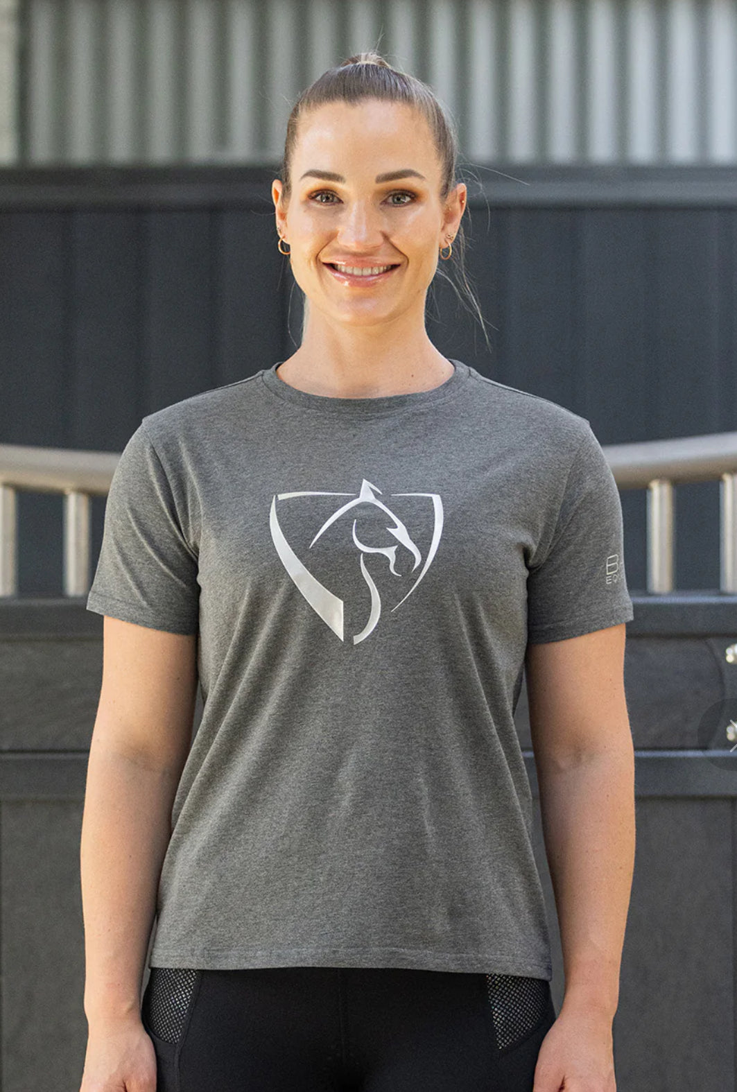 Youth BARE Silver Logo T-Shirt - Dark Grey