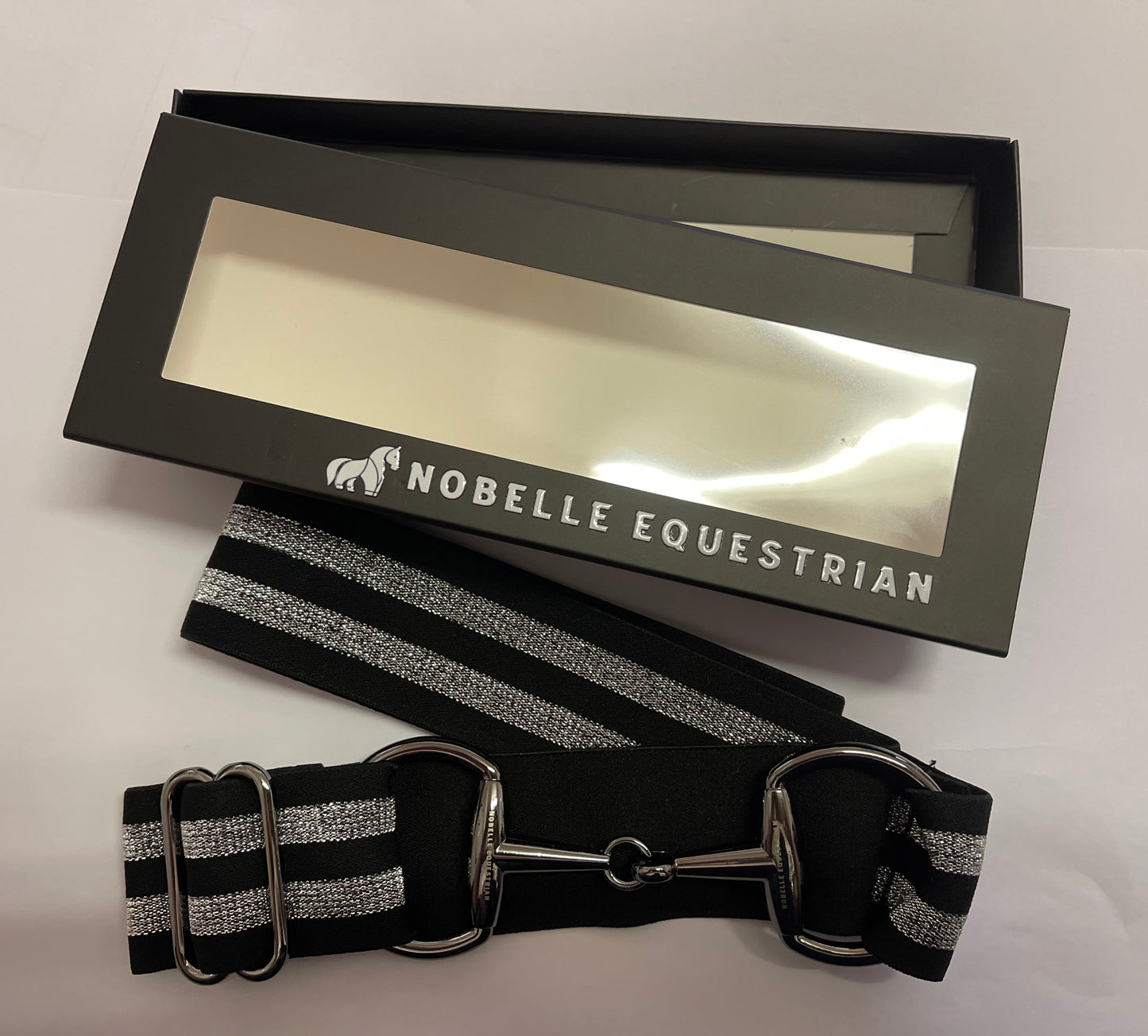 BIT BELTS - Black/Silver striped