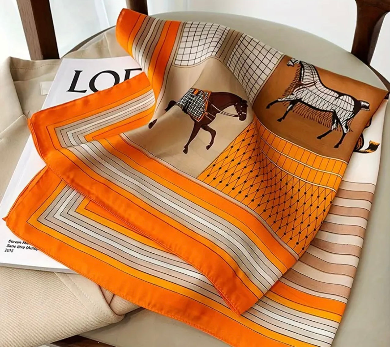 Elegant Square Horse Scarf