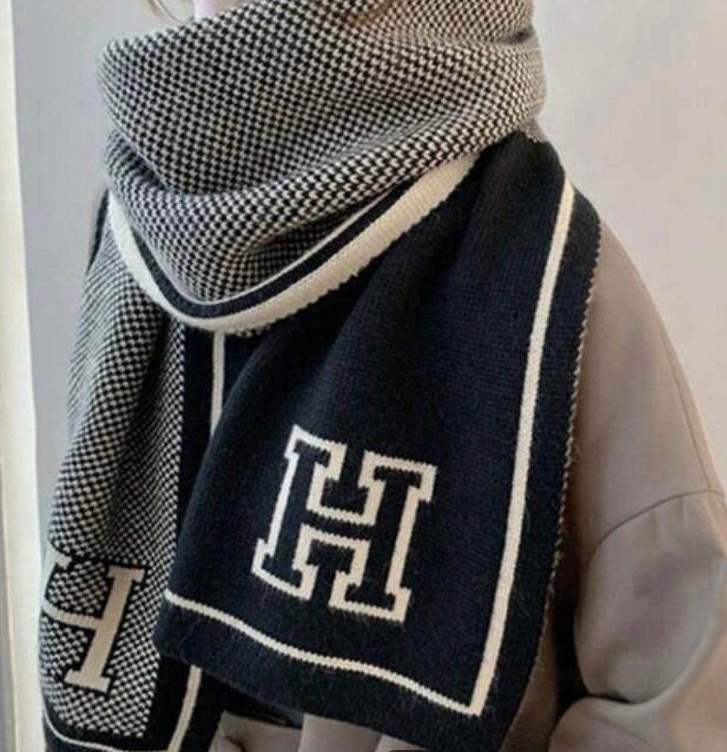 Elegant ‘H’ letter scarf