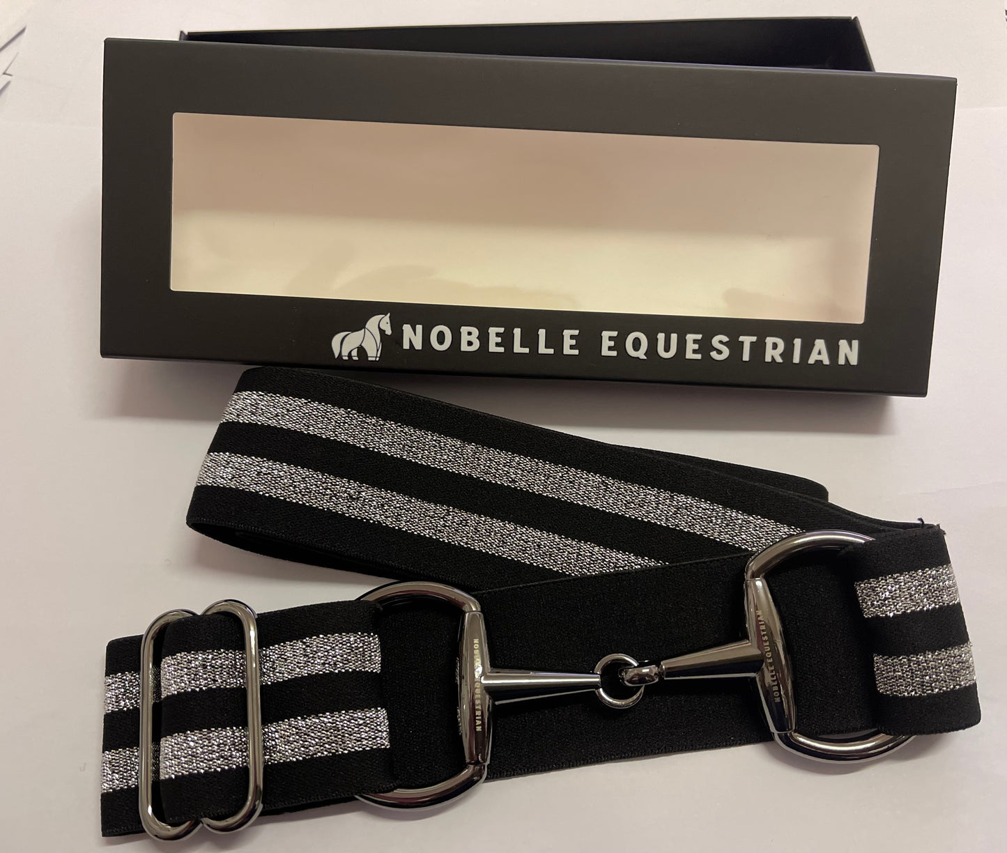BIT BELTS - Black/Silver striped