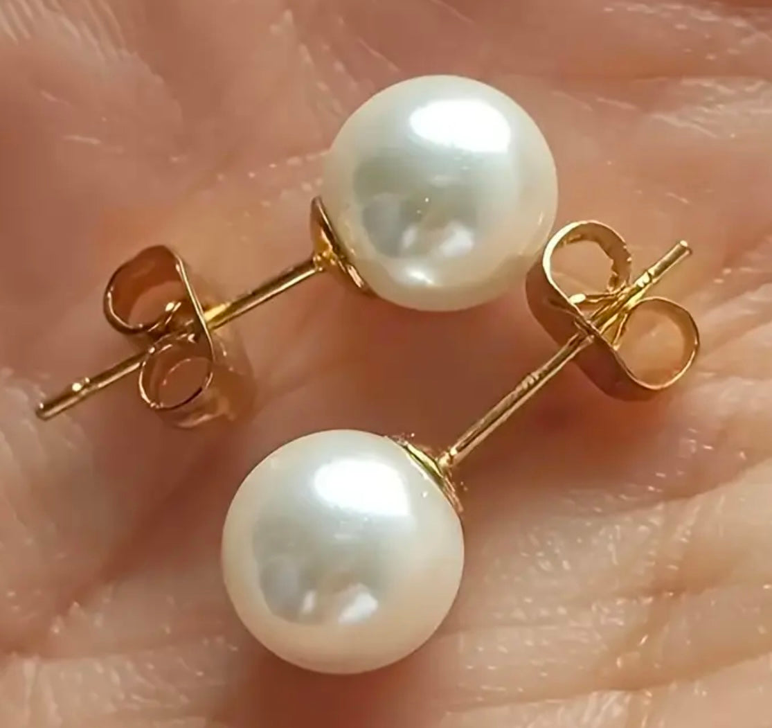 Pearl Stud Earrings