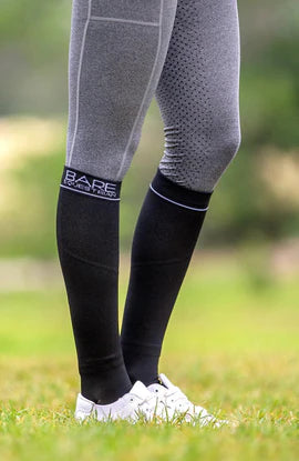 BARE Equestrian Compression Sock - ADULTS - Black Logo